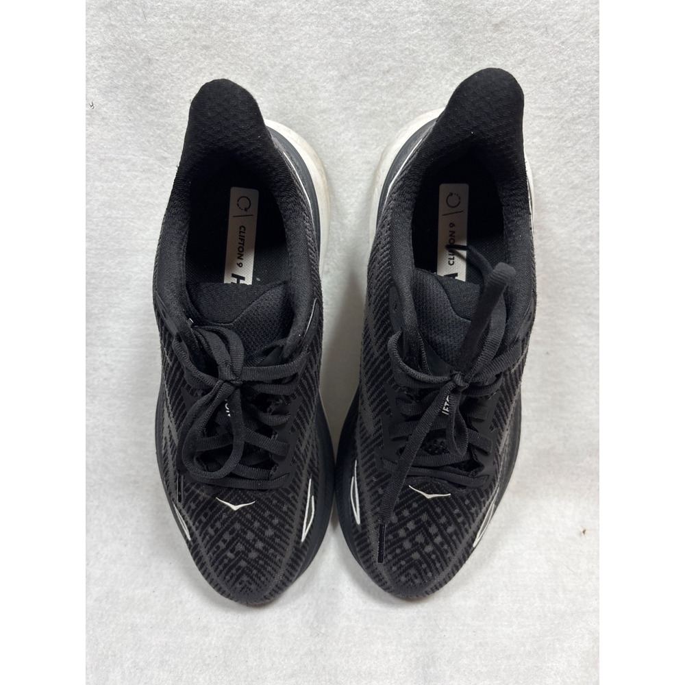 Hoka W Clifton 9 Running Shoes Black Size 8.5B - Picture 2 of 10